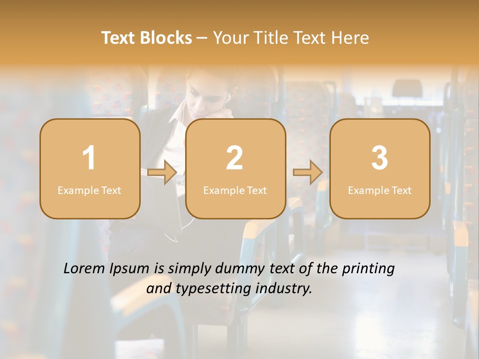 Music Woman Caucasian PowerPoint Template