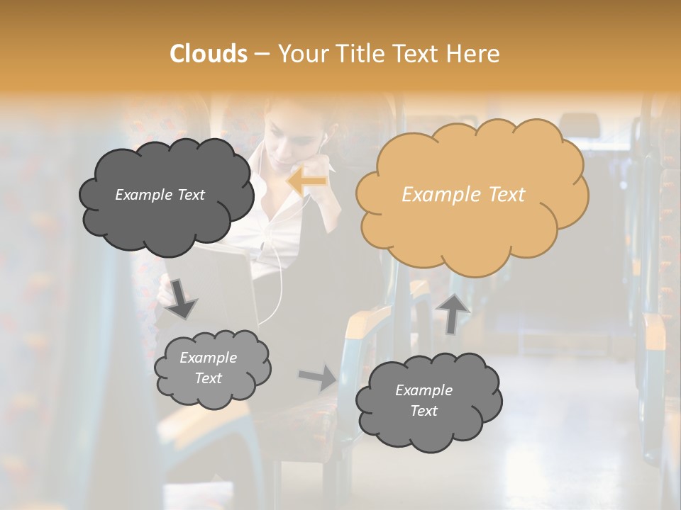 Music Woman Caucasian PowerPoint Template