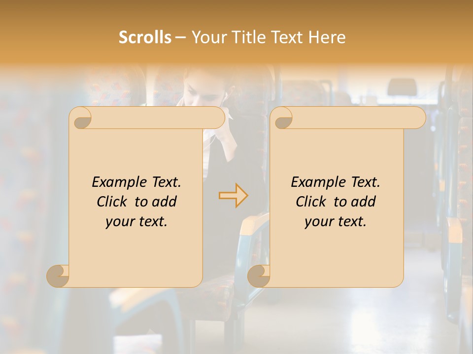 Music Woman Caucasian PowerPoint Template