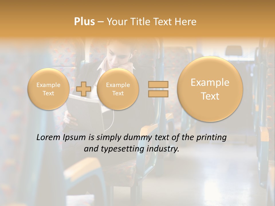 Music Woman Caucasian PowerPoint Template