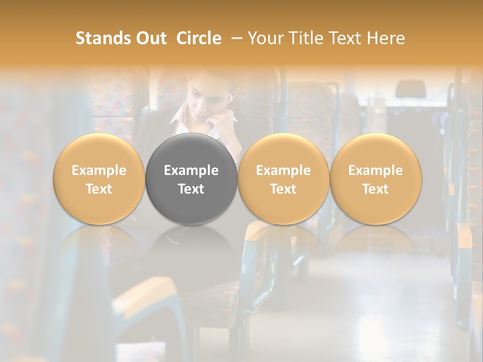 Music Woman Caucasian PowerPoint Template