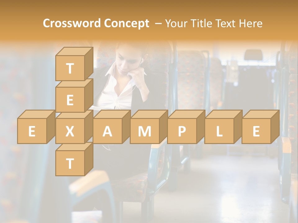 Music Woman Caucasian PowerPoint Template