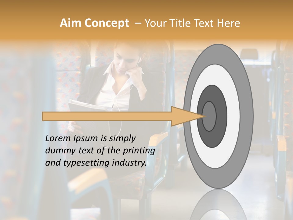 Music Woman Caucasian PowerPoint Template