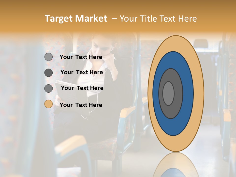 Music Woman Caucasian PowerPoint Template