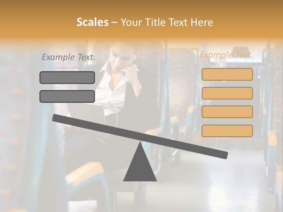 Music Woman Caucasian PowerPoint Template