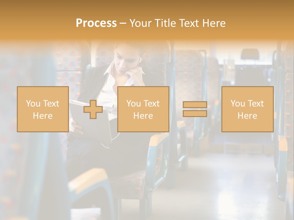 Music Woman Caucasian PowerPoint Template