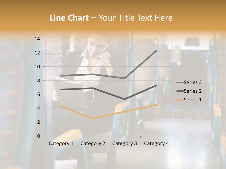 Music Woman Caucasian PowerPoint Template