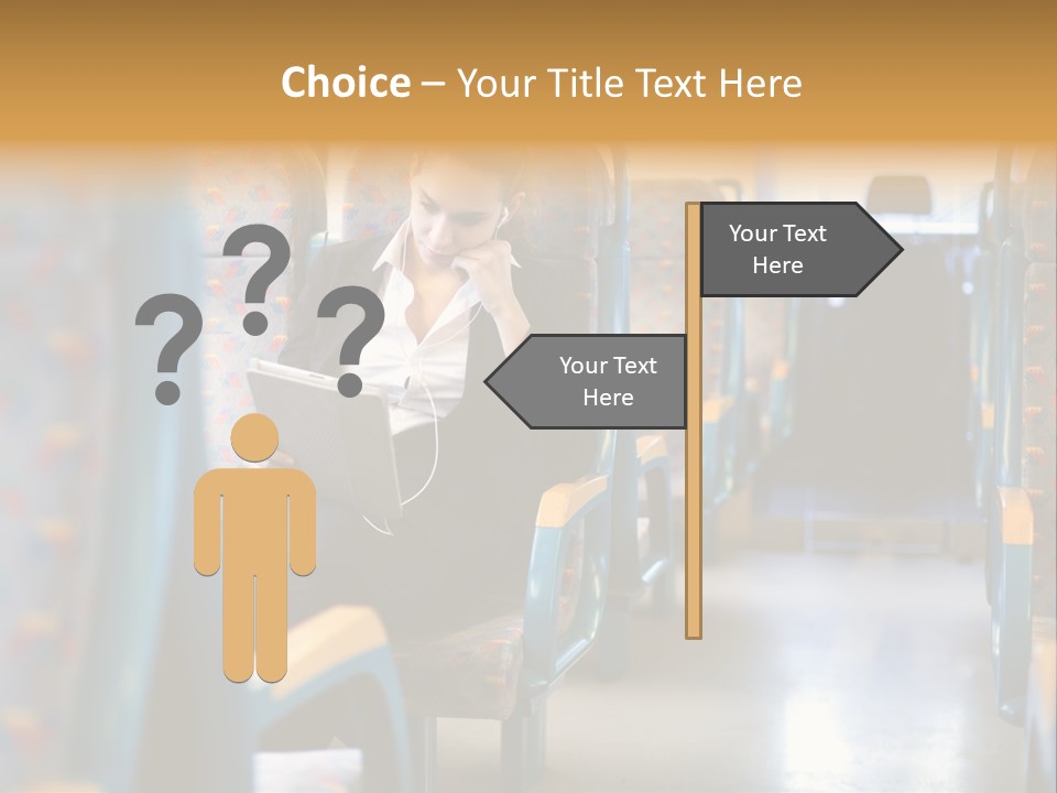 Music Woman Caucasian PowerPoint Template