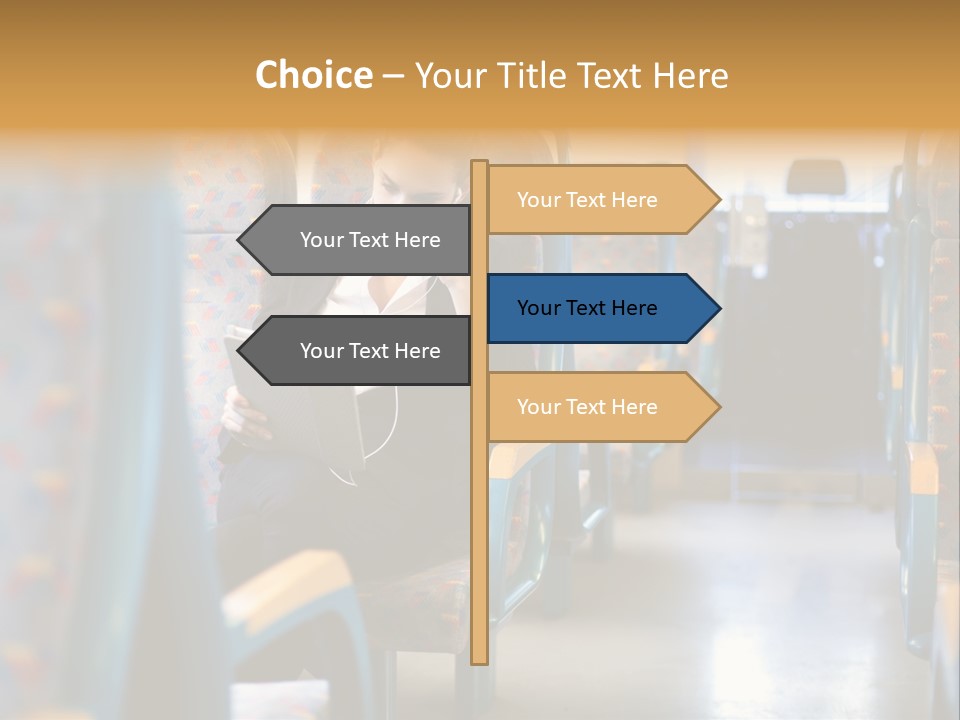 Music Woman Caucasian PowerPoint Template