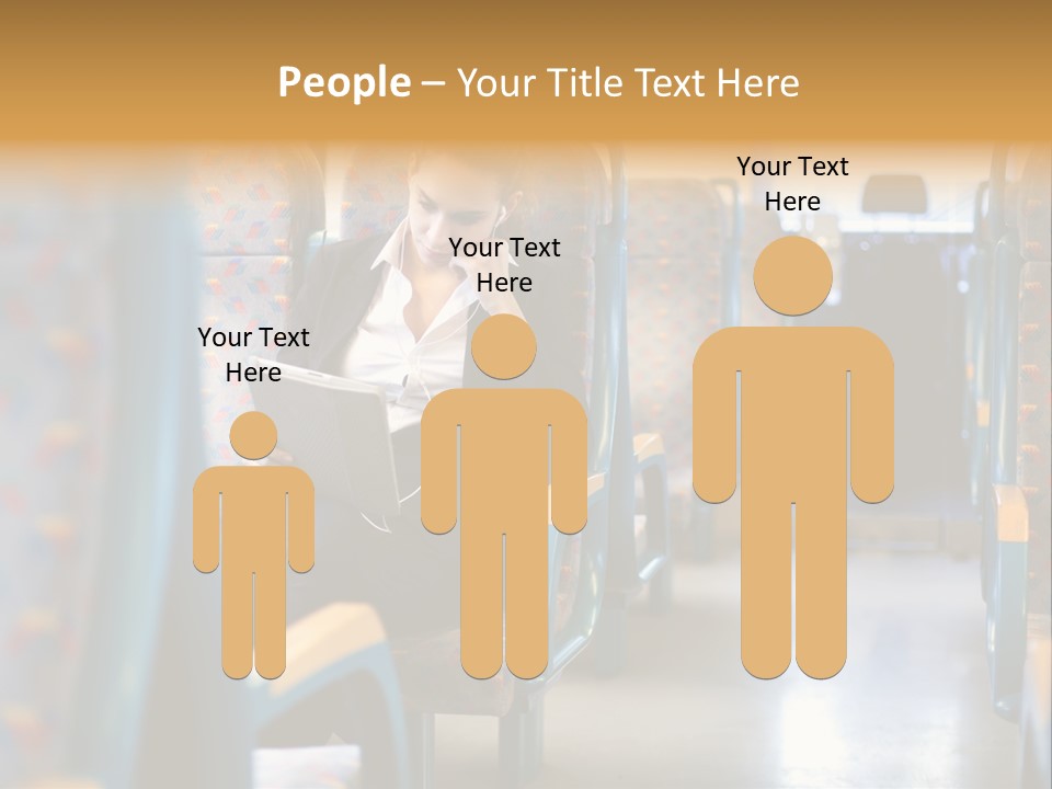 Music Woman Caucasian PowerPoint Template