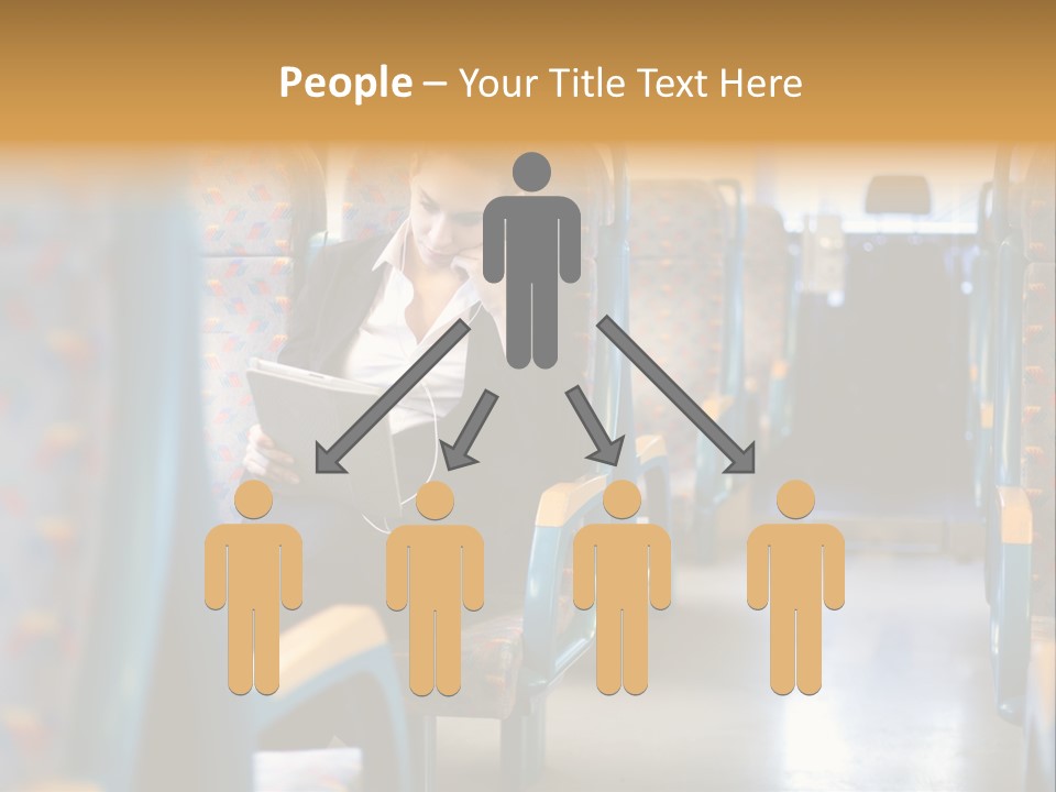 Music Woman Caucasian PowerPoint Template