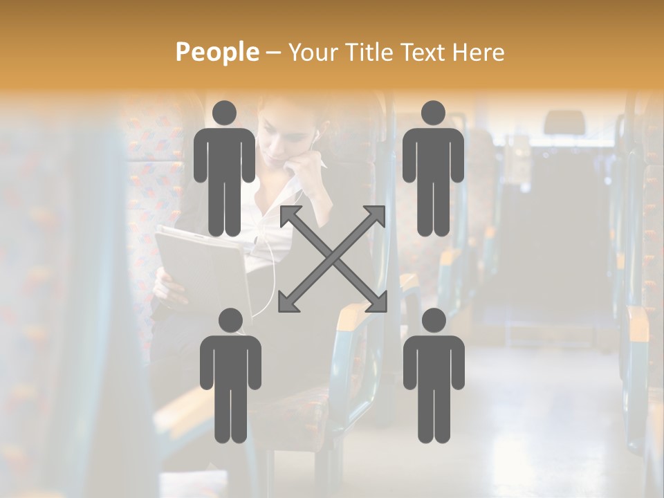 Music Woman Caucasian PowerPoint Template