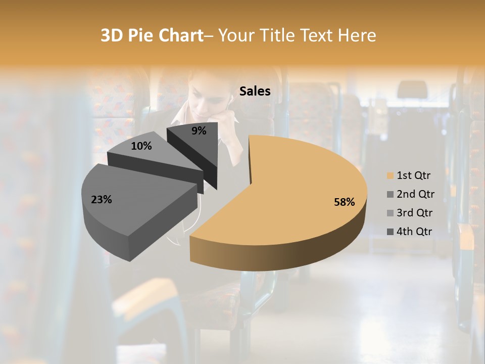 Music Woman Caucasian PowerPoint Template