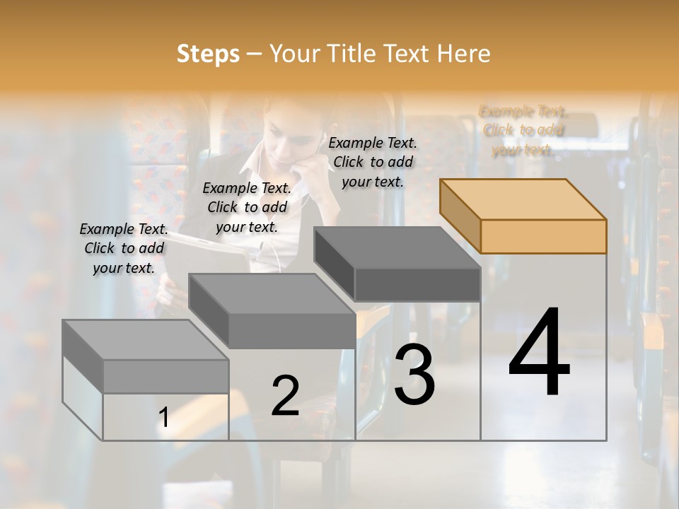 Music Woman Caucasian PowerPoint Template