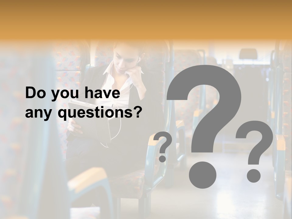 Music Woman Caucasian PowerPoint Template