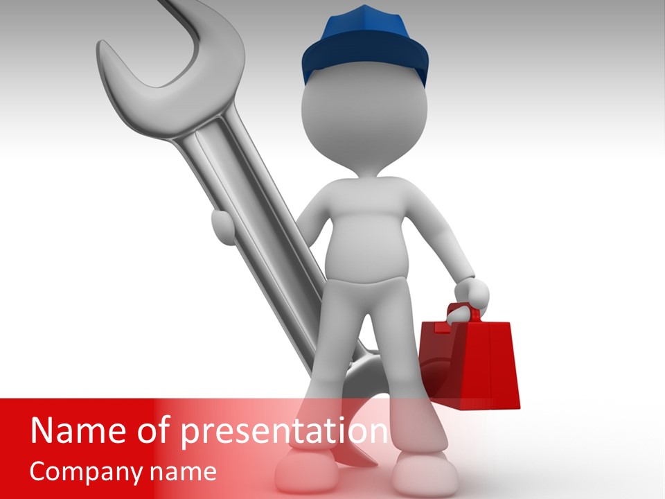 Guy Icon Abstract PowerPoint Template