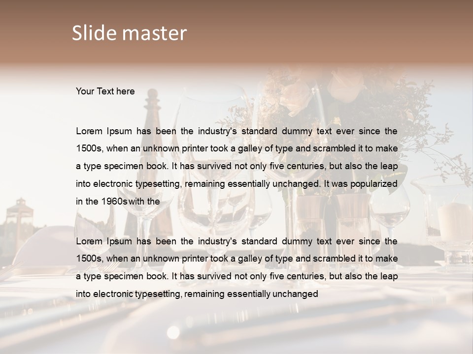 Party Luxury Arrangement PowerPoint Template