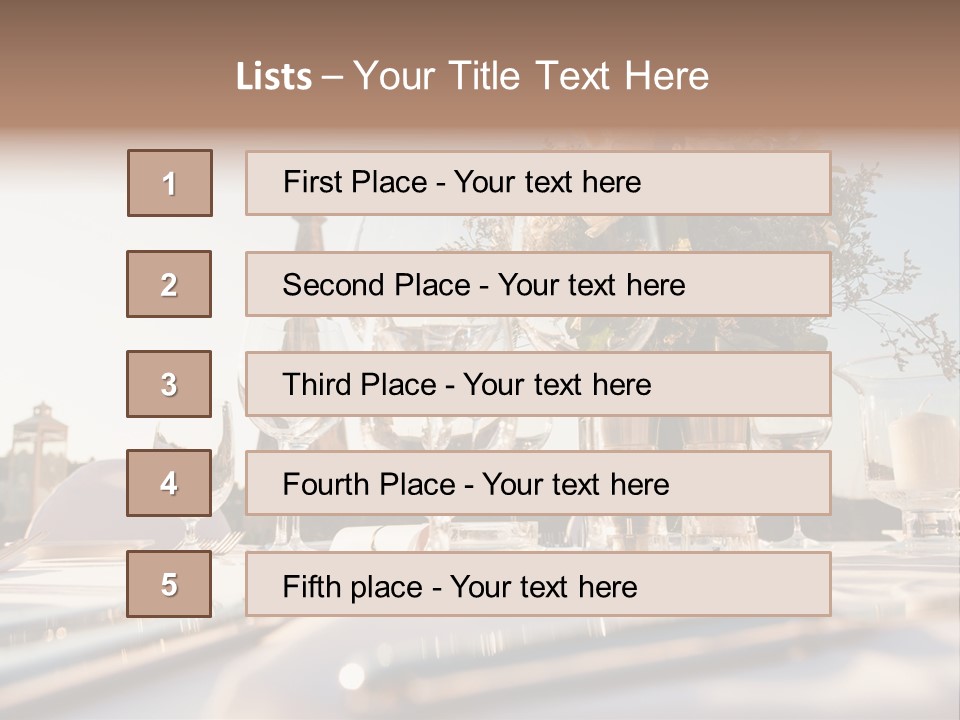 Party Luxury Arrangement PowerPoint Template