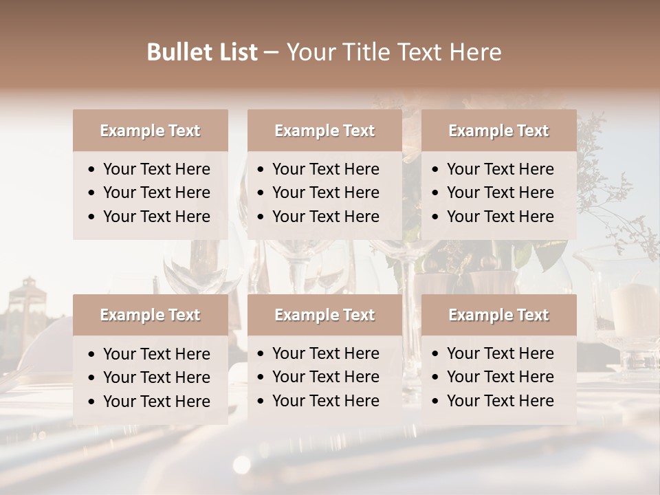 Party Luxury Arrangement PowerPoint Template