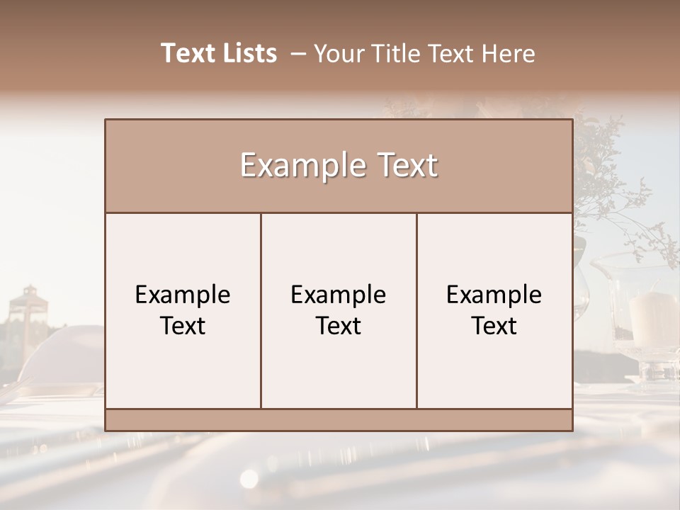 Party Luxury Arrangement PowerPoint Template