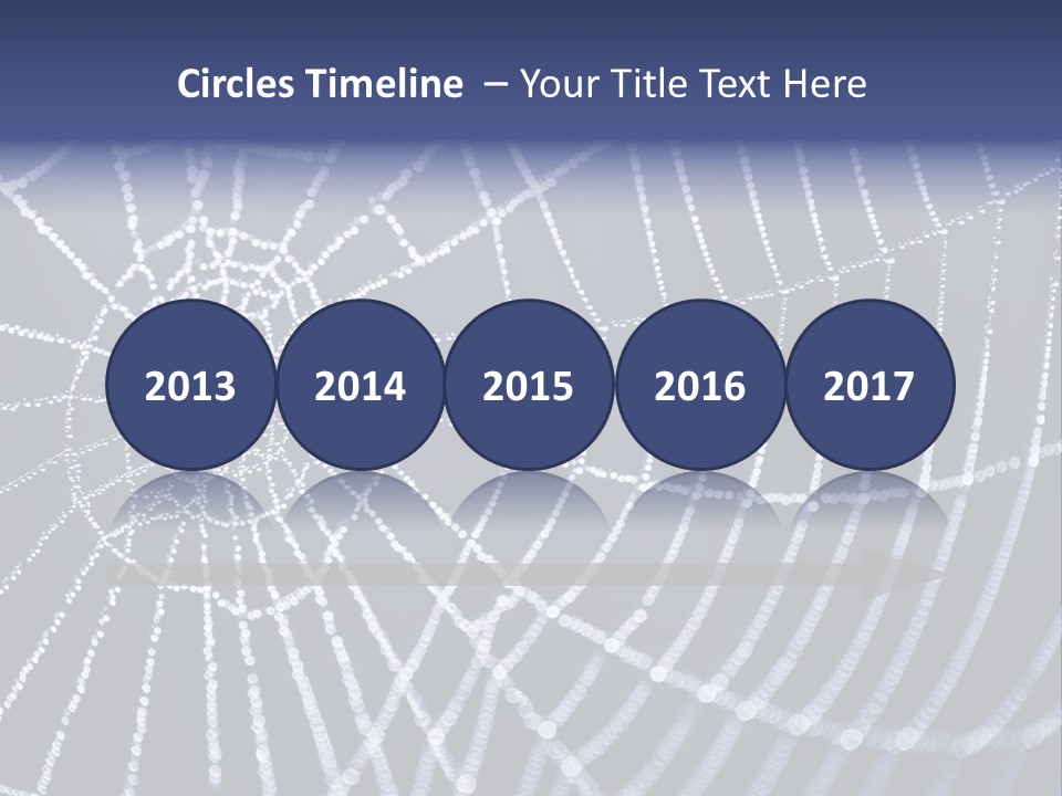 A Spider Web With Water Drops On It PowerPoint Template