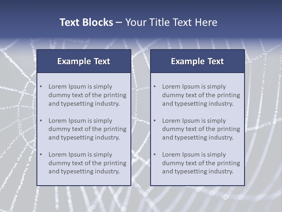A Spider Web With Water Drops On It PowerPoint Template