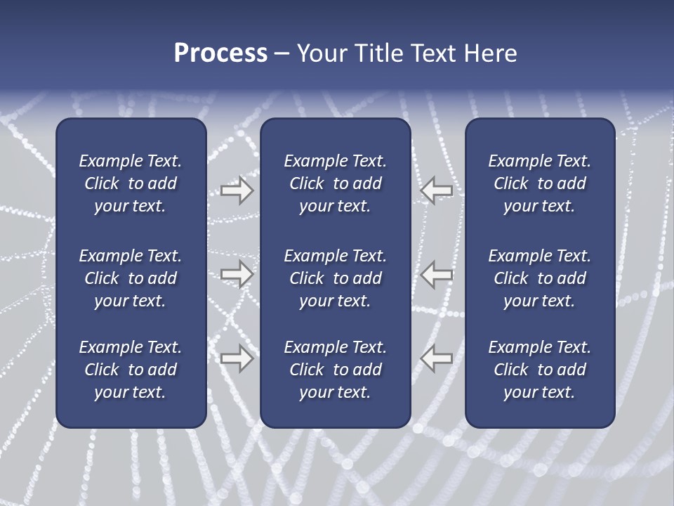 A Spider Web With Water Drops On It PowerPoint Template