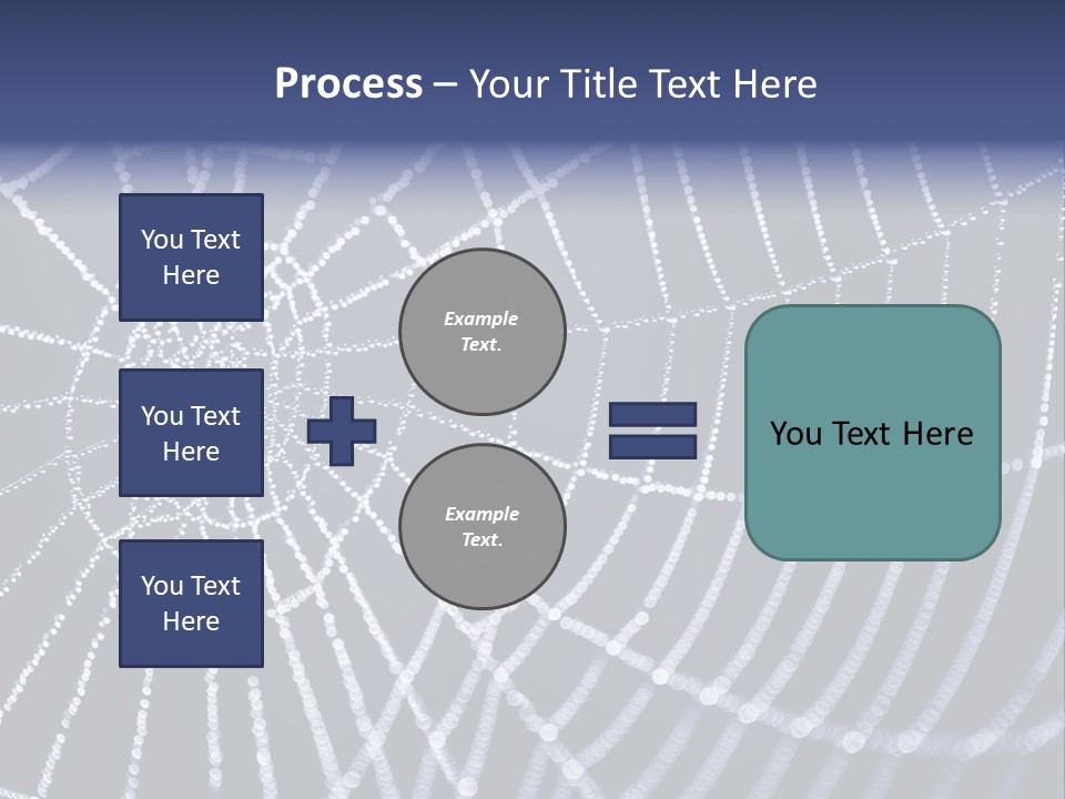 A Spider Web With Water Drops On It PowerPoint Template