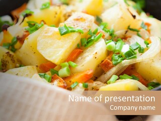 Panfried Large Chunks Carrots PowerPoint Template