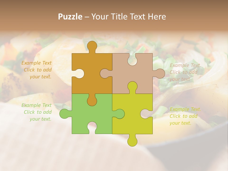 Panfried Large Chunks Carrots PowerPoint Template