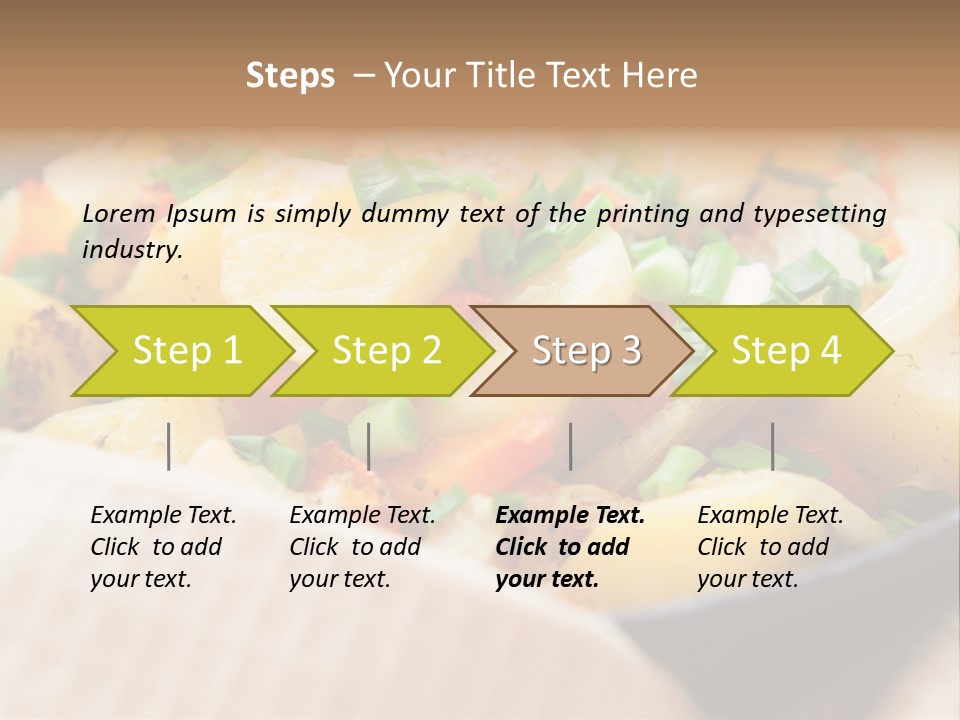 Panfried Large Chunks Carrots PowerPoint Template