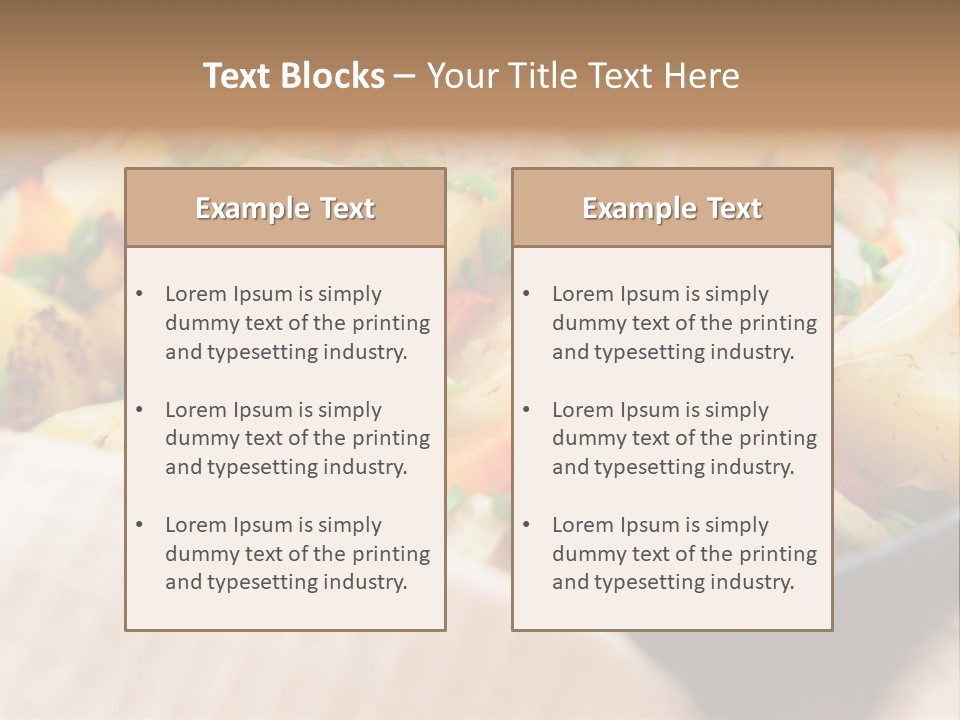 Panfried Large Chunks Carrots PowerPoint Template