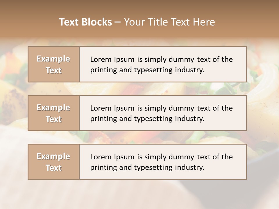 Panfried Large Chunks Carrots PowerPoint Template
