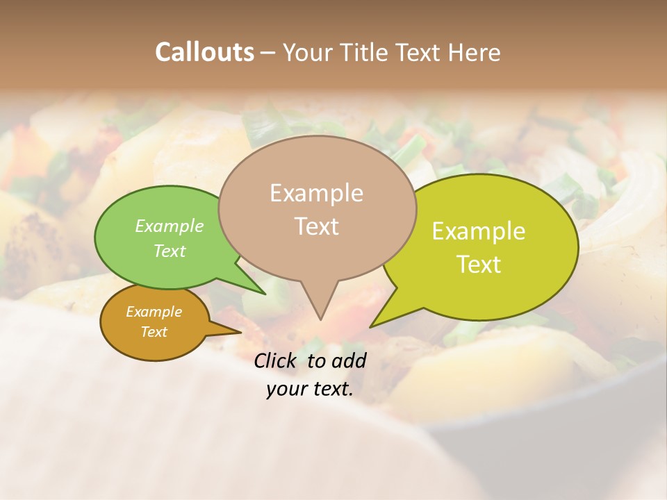 Panfried Large Chunks Carrots PowerPoint Template