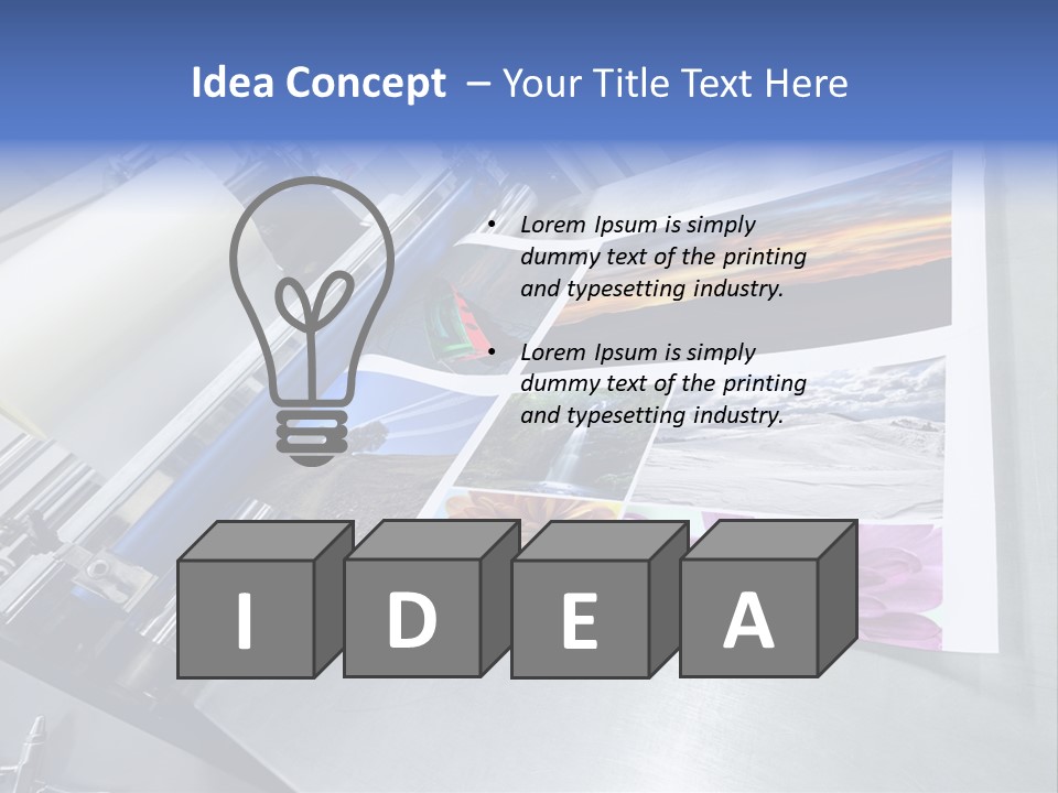 Business Printer Publish PowerPoint Template