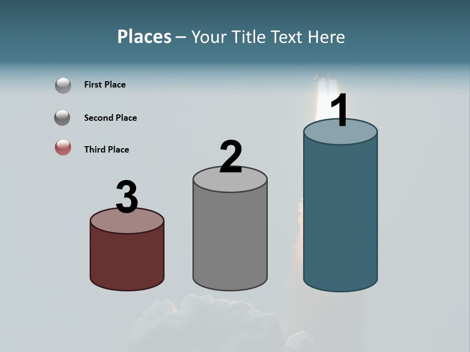 Exhaust Acceleration Spacecraft PowerPoint Template