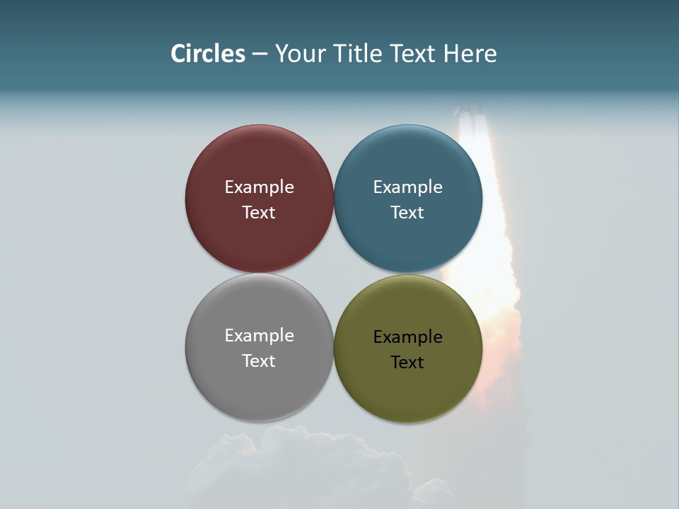 Exhaust Acceleration Spacecraft PowerPoint Template