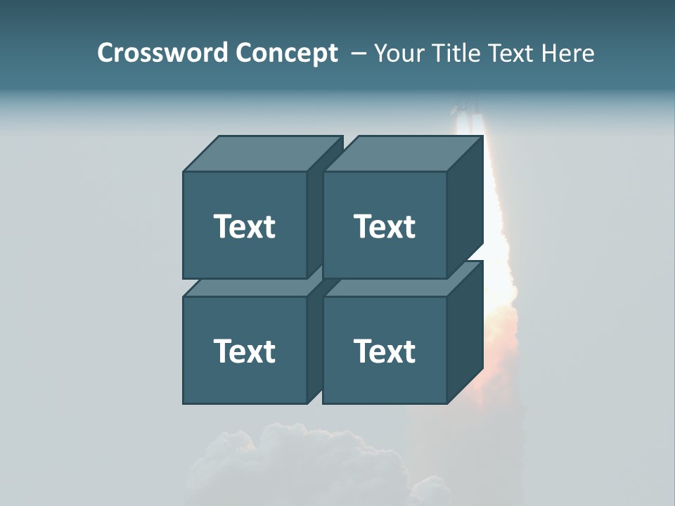 Exhaust Acceleration Spacecraft PowerPoint Template