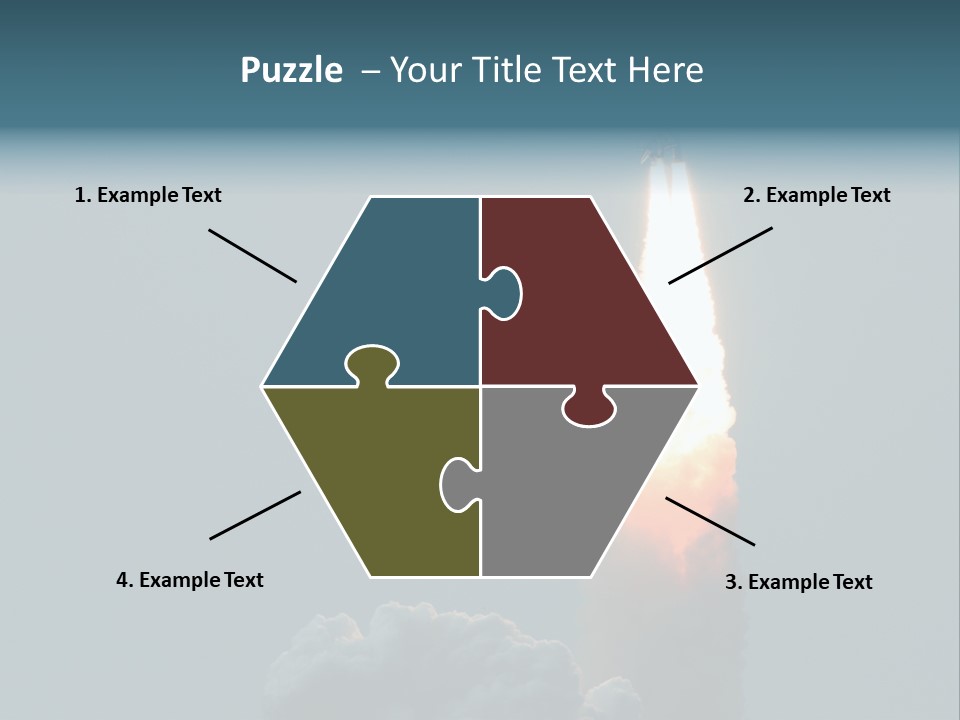 Exhaust Acceleration Spacecraft PowerPoint Template