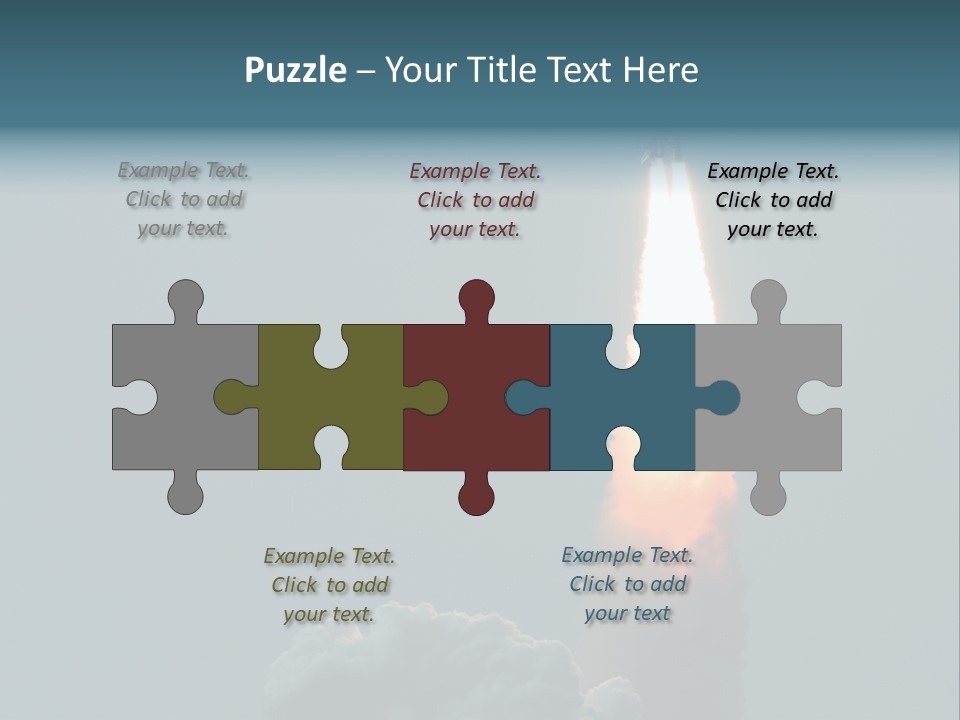 Exhaust Acceleration Spacecraft PowerPoint Template