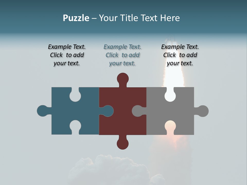 Exhaust Acceleration Spacecraft PowerPoint Template