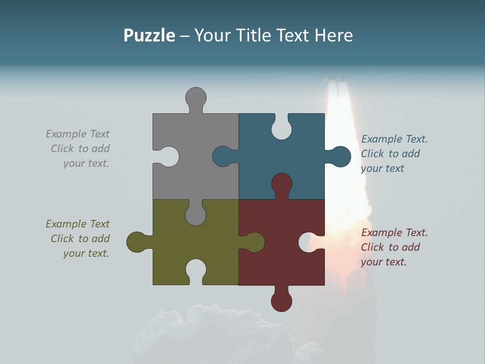 Exhaust Acceleration Spacecraft PowerPoint Template