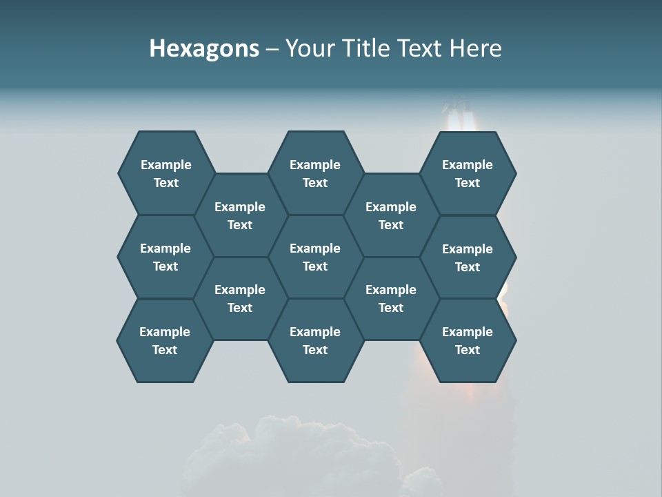 Exhaust Acceleration Spacecraft PowerPoint Template