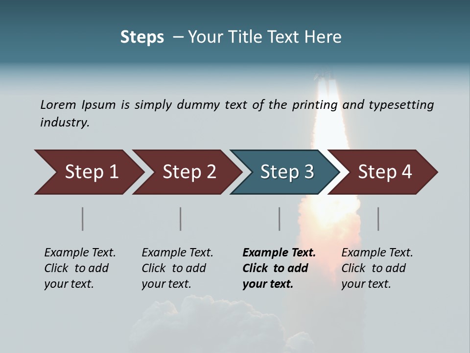 Exhaust Acceleration Spacecraft PowerPoint Template