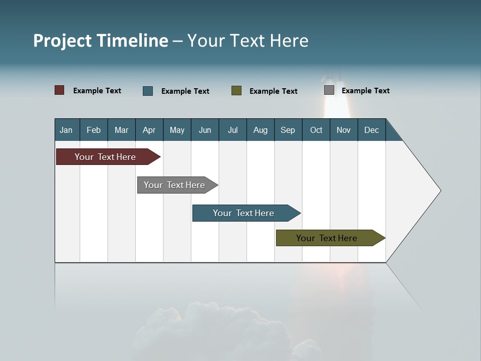 Exhaust Acceleration Spacecraft PowerPoint Template