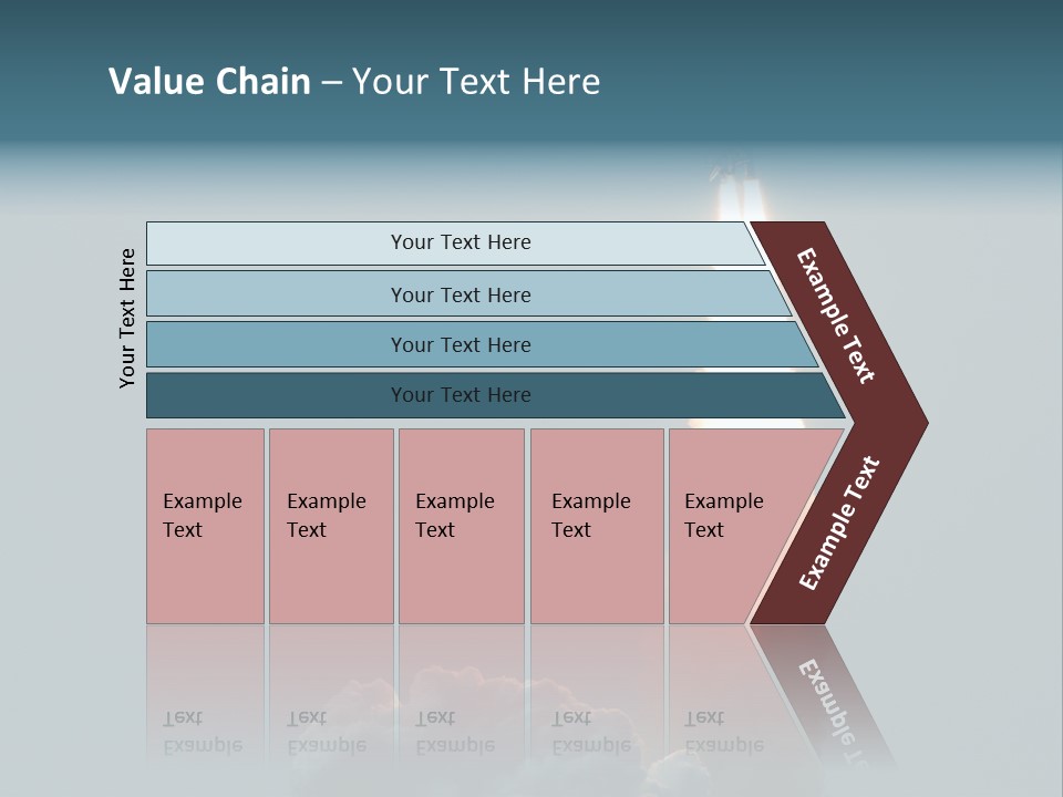 Exhaust Acceleration Spacecraft PowerPoint Template