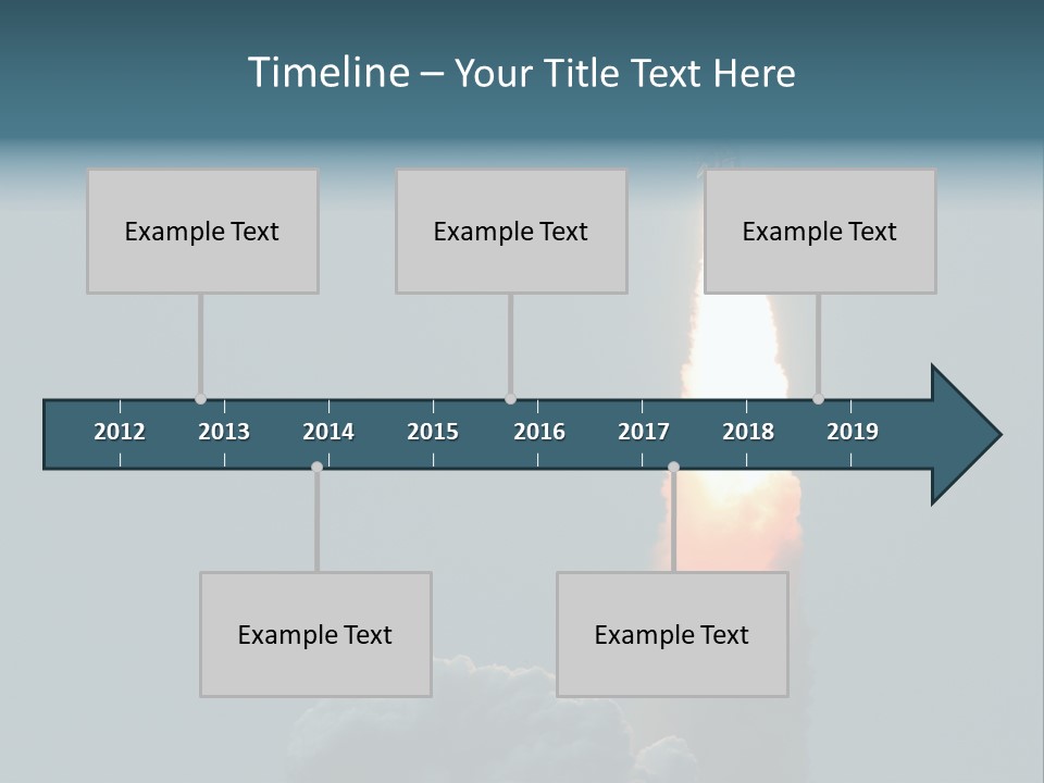 Exhaust Acceleration Spacecraft PowerPoint Template