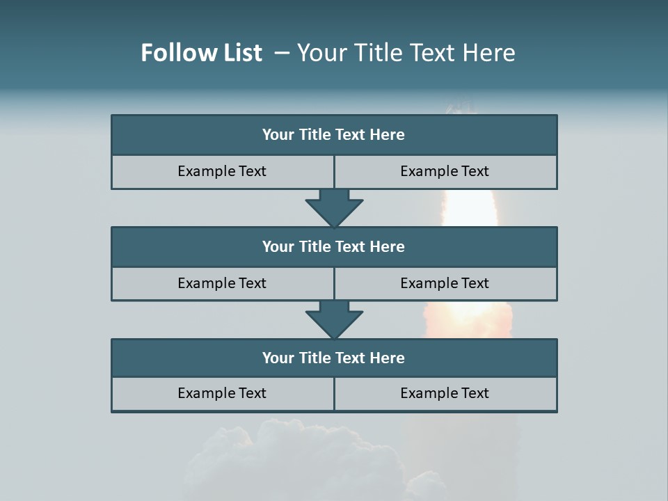 Exhaust Acceleration Spacecraft PowerPoint Template