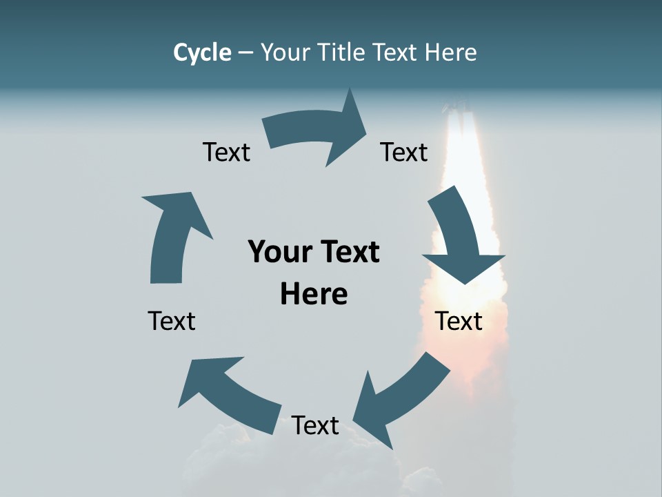 Exhaust Acceleration Spacecraft PowerPoint Template