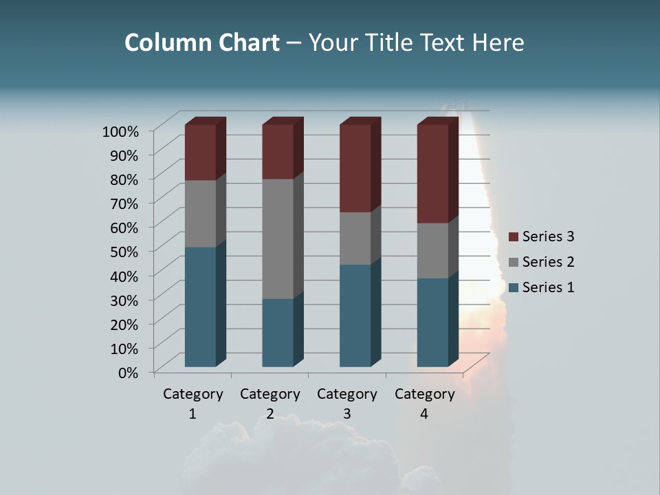 Exhaust Acceleration Spacecraft PowerPoint Template